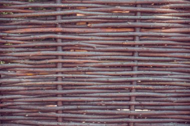 Dokuma willow çit. Rustik tarzı