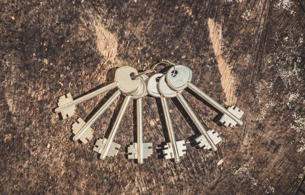 Egy csomó régi vágású kulcsok — Stock Fotó