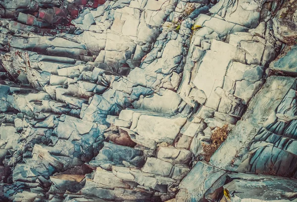 Strukturen på stenen. Lager av glimmer och flint — Stockfoto