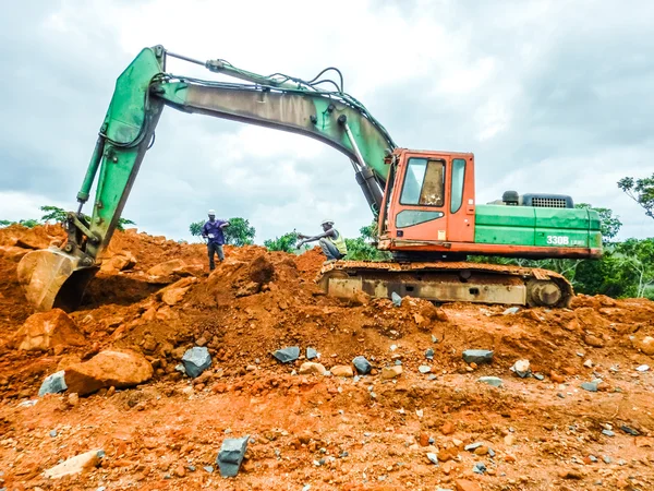 Mijnbouw in Liberia, West-Afrika — Stockfoto