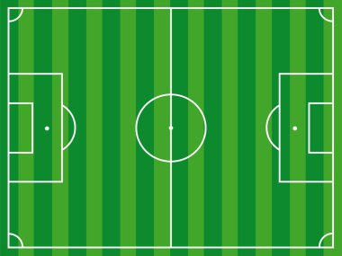 Futbol zemin havadan görünümü, sideline ve hedefleri, arka plan kopya alanı ile spor 
