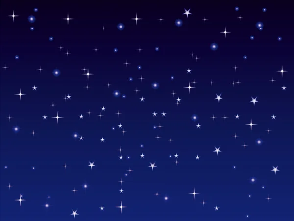 Yıldızlı gece gökyüzü vektör arka plan — Stok Vektör