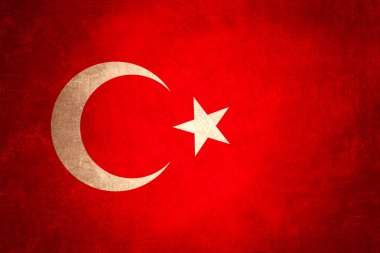 Türkiye, grunge arka plan tasarım bayrağı