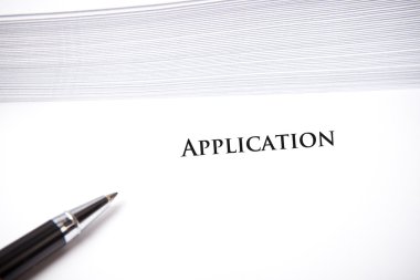 Metin için yanında, boş belge kalem ile uygulama