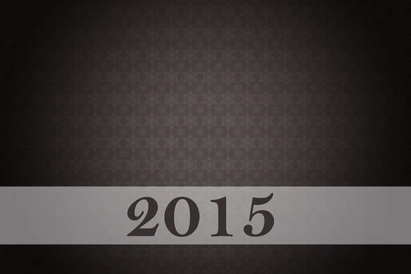 Año Nuevo 2015 Fondo con diseño de copo de nieve, viñeta y pancarta, retro, vintage, negro —  Fotos de Stock