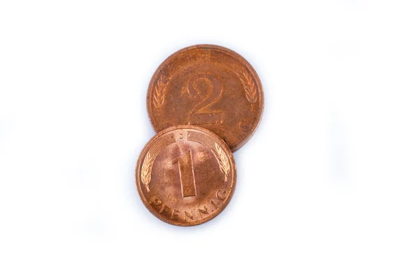 Pfennig, former german coins, — Stock Photo, Image