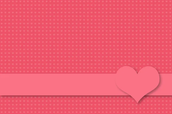 Naadloze hart textuur achtergrond met roze hartsymbool en banner met lege tekst ruimte voor bruiloft en de dag van Valentijnskaarten — Stockfoto