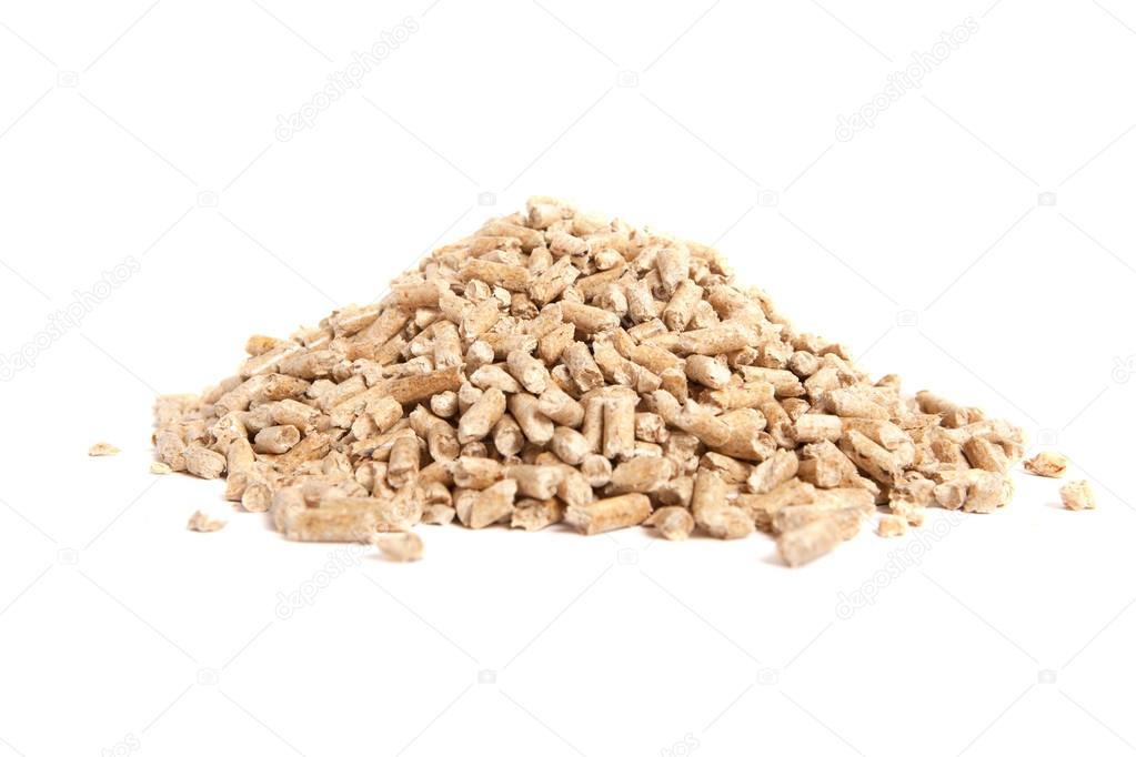 Wooden pellets made of sawdust