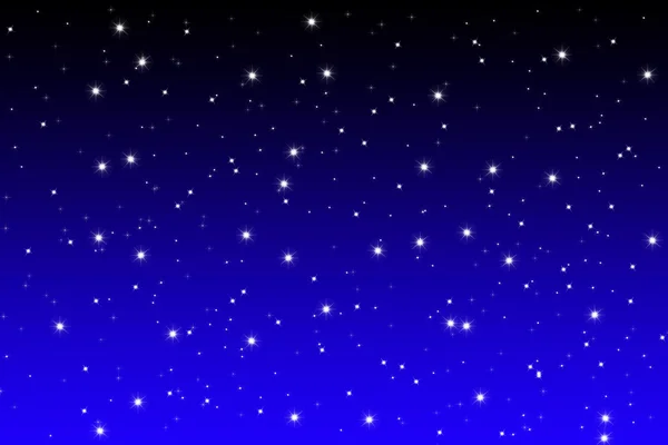 Sternenfeld Hintergrund am blauen Nachthimmel — Stockfoto