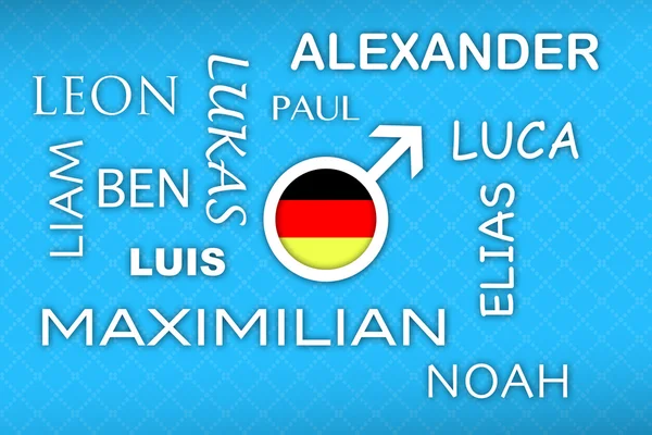 Most popular german newborn boy names — Stock Photo, Image
