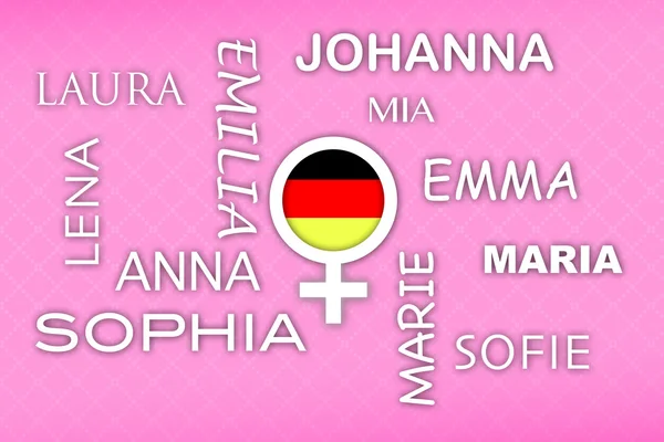 Most popular german newborn girl names — Stock Photo, Image