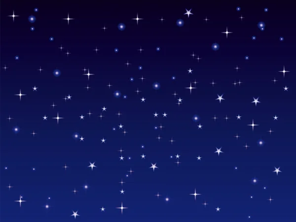 Cielo estrellado noche vector fondo — Vector de stock