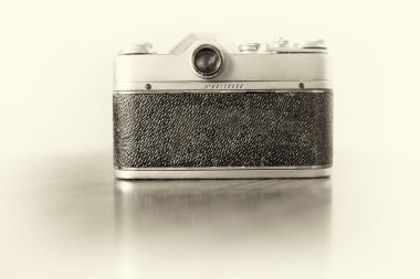 Vintage fotoğraf makinesi arka bokeh arka plan