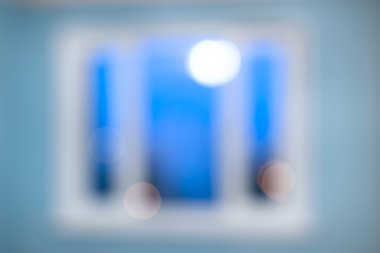 Yatay odası kapalı iç pencere bokeh arka plan ile