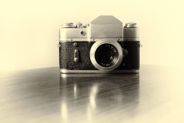 Vintage fotoğraf makinesi bokeh arka plan