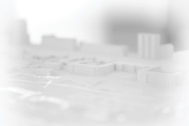 Yatay siyah beyaz oyuncak şehir resimde arka plan