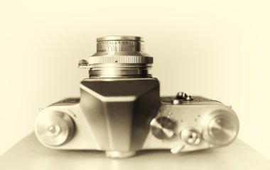 Vintage fotoğraf makinesi bokeh arka plan