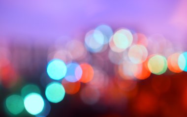 Yatay sıcak gece şehir bokeh arka plan