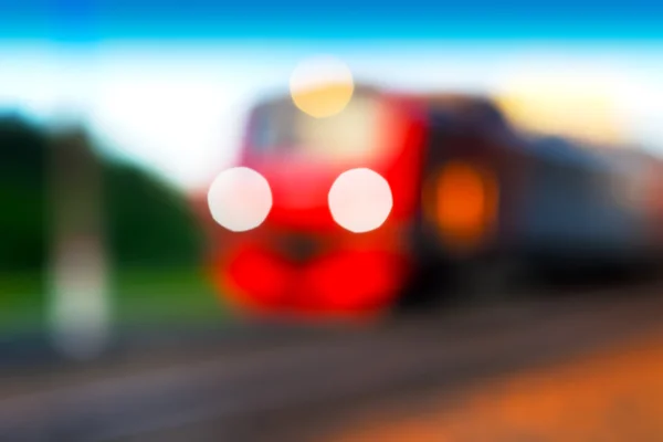 Dramatische vervoer trein bokeh achtergrond — Stockfoto