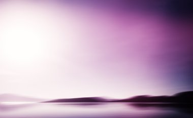 Yatay canlı manzara okyanus pembe süt soyutlama