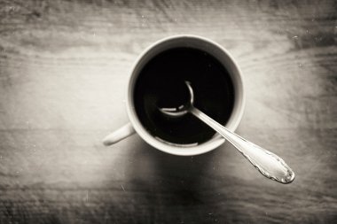 Kaşık bokeh arka plan ile yatay Kupası