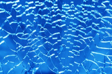 Yatay kırık mavi buz cam dokulu zemin