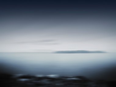 Yatay siyah beyaz ada bulanıklık hareket soyutlama