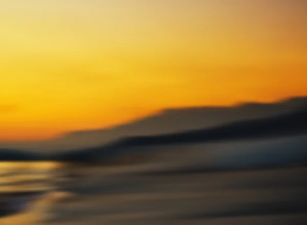 Horizontal lebhaft orange Sonnenuntergang Bokeh Abstraktion Landschaft Backg — Stockfoto