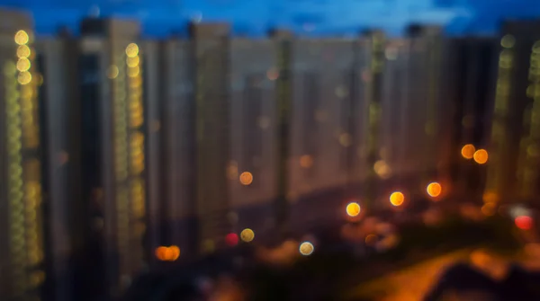 Fondo de la ciudad nocturna fondo bokeh — Foto de Stock