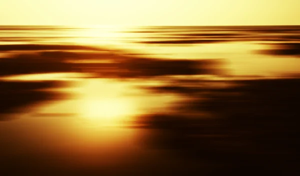 Horizontal golden sunset landscape horizon motion abstraction ba — Stock Photo, Image