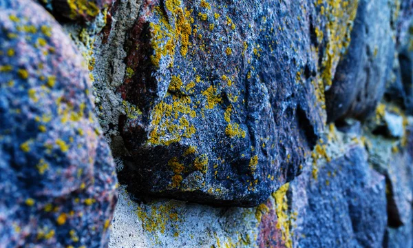 Πέτρες οριζόντια ζωντανή οξύ βρύα βράχο backgroun bokeh υφή — Φωτογραφία Αρχείου