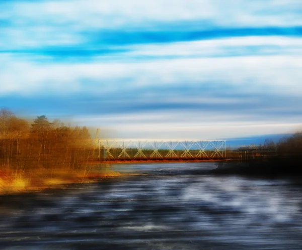 Movimento de trem ponte movimento abstração — Fotografia de Stock