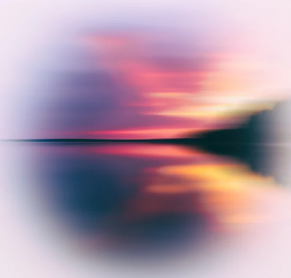 Atardecer por la noche en la abstracción suave lago —  Fotos de Stock