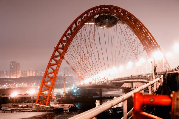 Zhivopisny Bridge in Moscow background — Stock Photo, Image