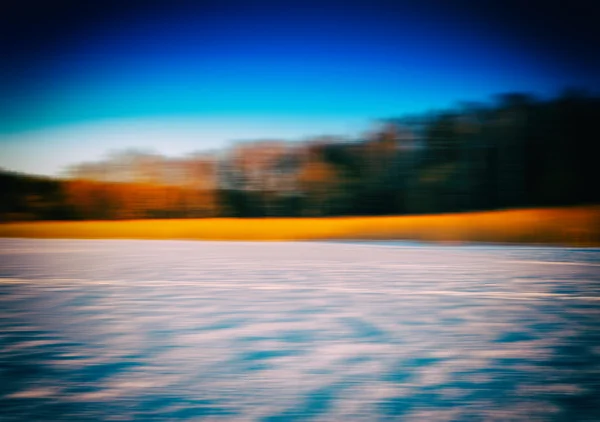 Winter gewassen horizon bos landschap abstractie — Stockfoto