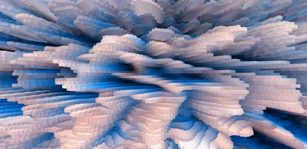 Horisontella vivid blue business pressa kub abstraktion ba — Stockfoto