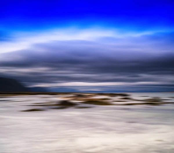 Horizontal motion blur Norway landscape background backdrop — Stock Photo, Image