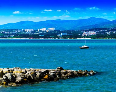 Yatay canlı Gelendzhik manzara arka plan zemin