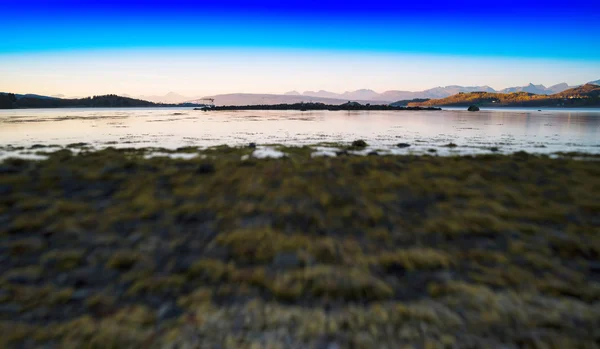 Horizontal vívido ancho Noruega paisaje juguete abstracción fondos —  Fotos de Stock
