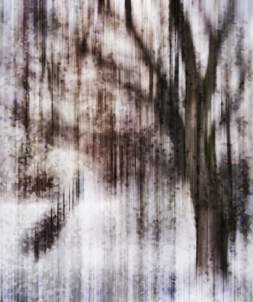 垂直生动充满活力的结晶树戏剧性的抽象巴 — 图库照片