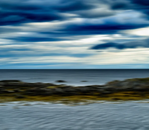 Horizontal vivid nordic wind landscape ocean horizon abstraction