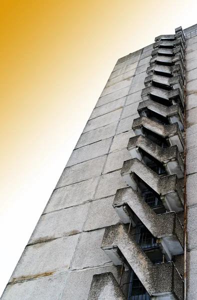 Abandonado cyberpunk torre de fundo — Fotografia de Stock