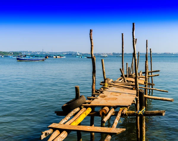 Horizontal lebendige brokeh indischen Kai Pier Hintergrund — Stockfoto