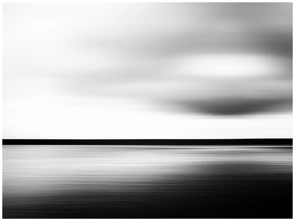 Horizontale levendig zwart-wit minimale landschap abstractie b — Stockfoto