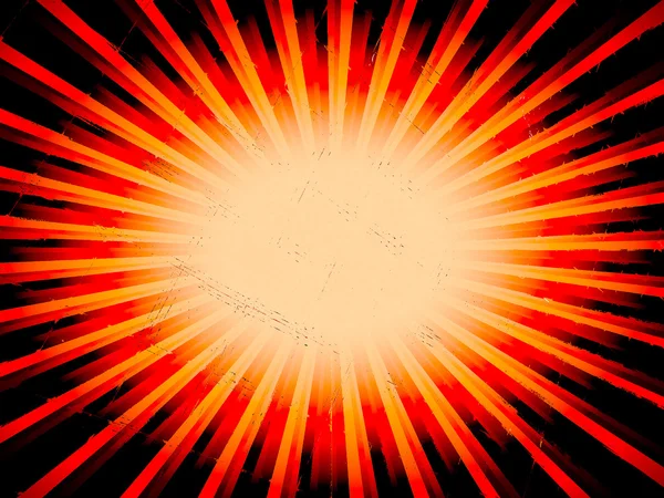 径向橙色太阳光线抽象低背景例证 — 图库照片