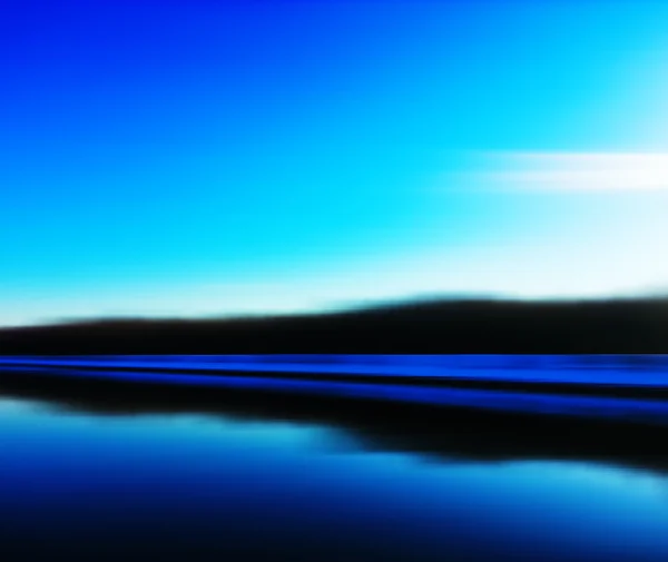 Horizontal vívido vibrante azul abstracto viaje paisaje en motio — Foto de Stock