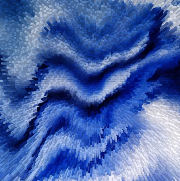 Snow dunes digital pixel extrude abstraction — Stock Photo, Image