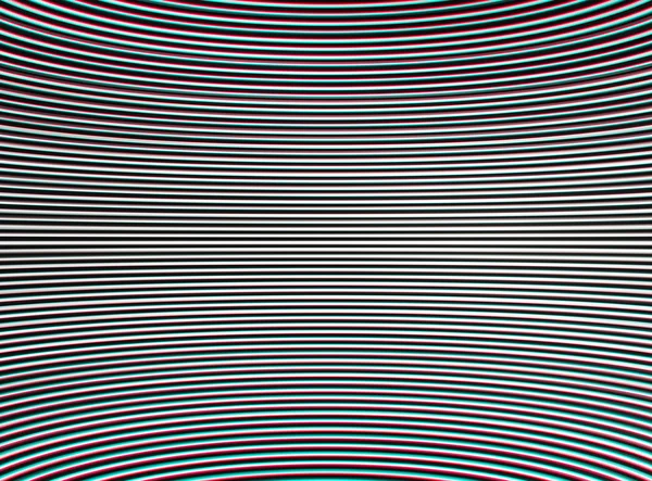 Horizontale Stereo-Chroma vernetzte und gekrümmte TV-Linien abstrakt — Stockfoto