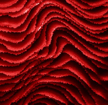 Kare canlı kırmızı iş kristal buruşuk Kağıt sunu ab