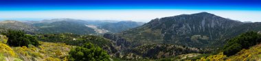 Crete Vadisi manzara arka plan yatay geniş Panoraması